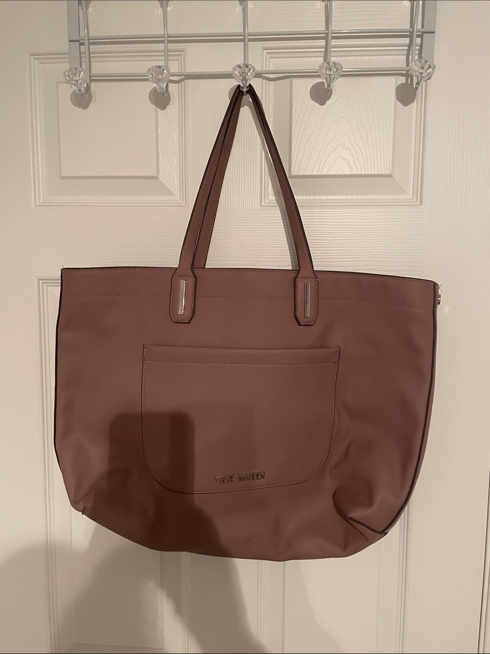 Steve Madden Mauve Brown Tote Bag with Front Pocket
